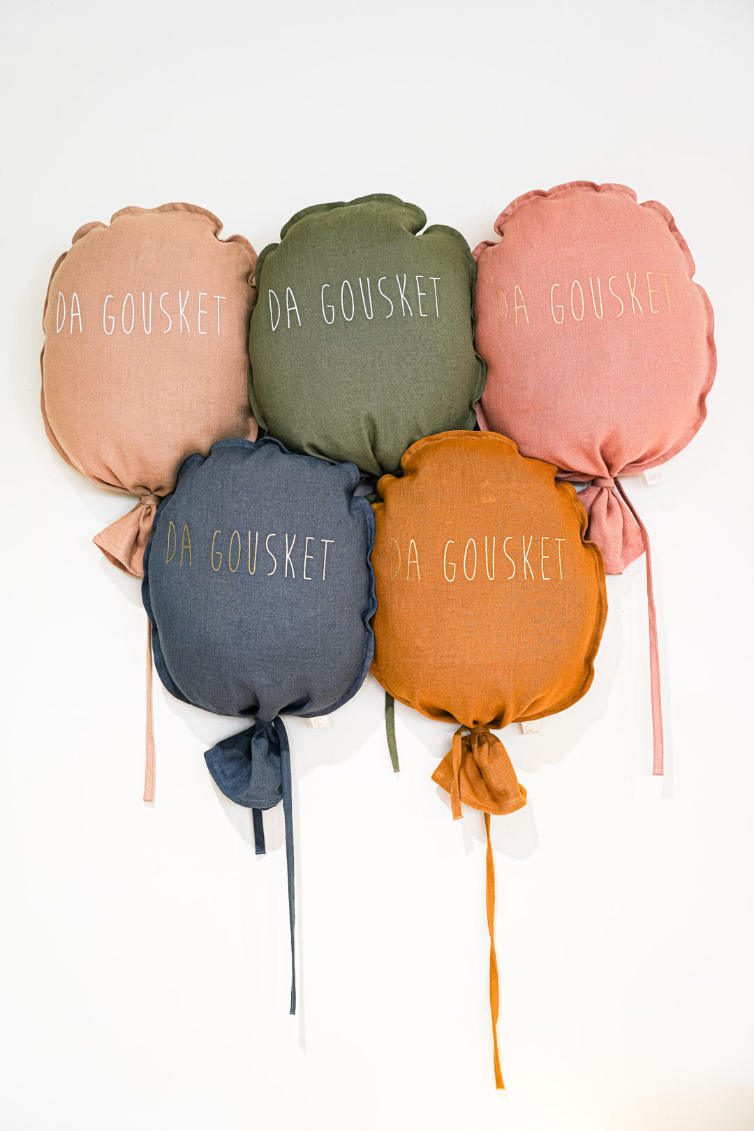 Coussin ballon en lin "Da Gousket"